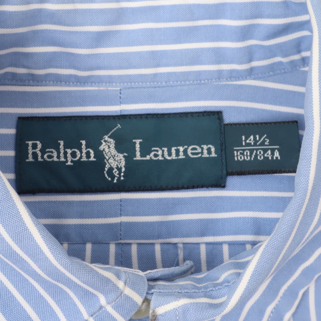 폴로 랄프로렌 라이트 블루 스트라이프 코튼 셔츠 상품이미지8