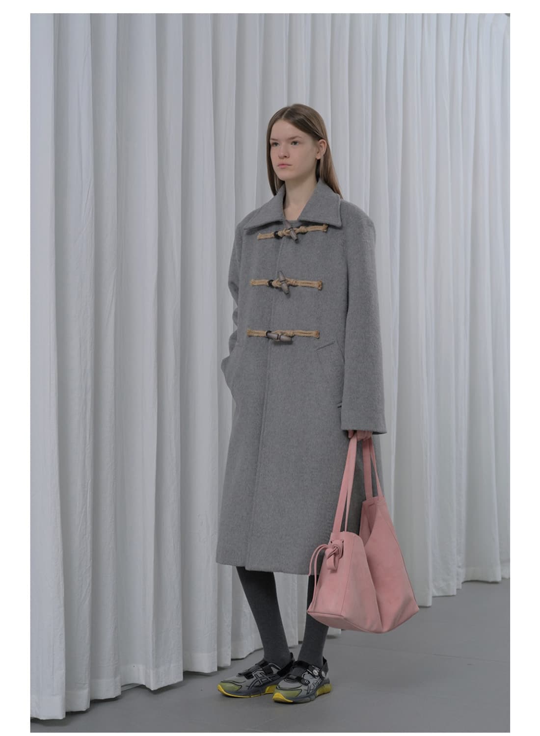 소프트서울 와이드 카라 더플 코트 상품이미지2