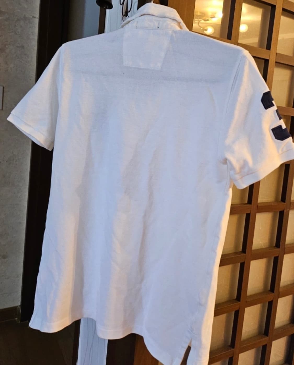 정품 폴로랄프로렌 성조기 빅포니 화이트 카라 반팔티 M 상품이미지2