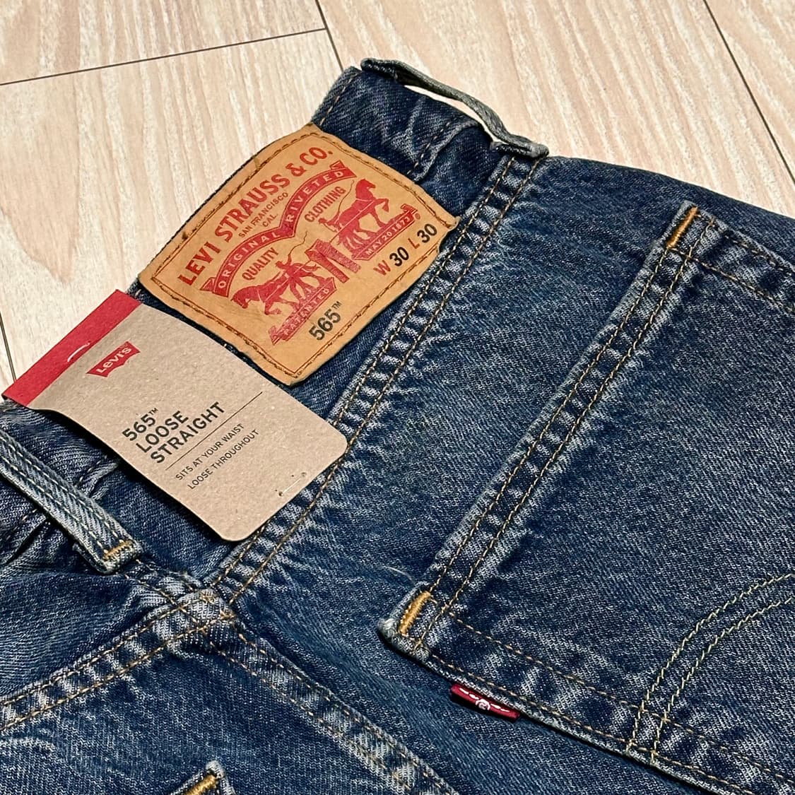 리바이스 565 루즈스트레이트 진 30x30 신품 상품이미지2