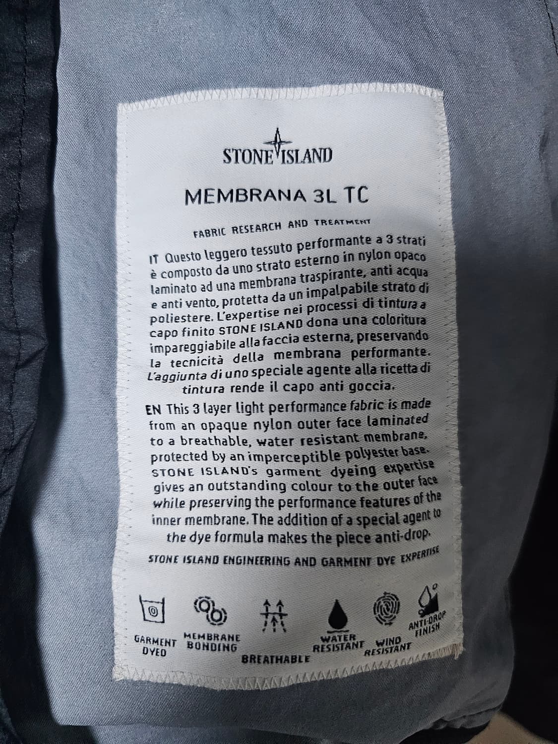 스톤아일랜드 멤브라나 봄버 상품이미지4