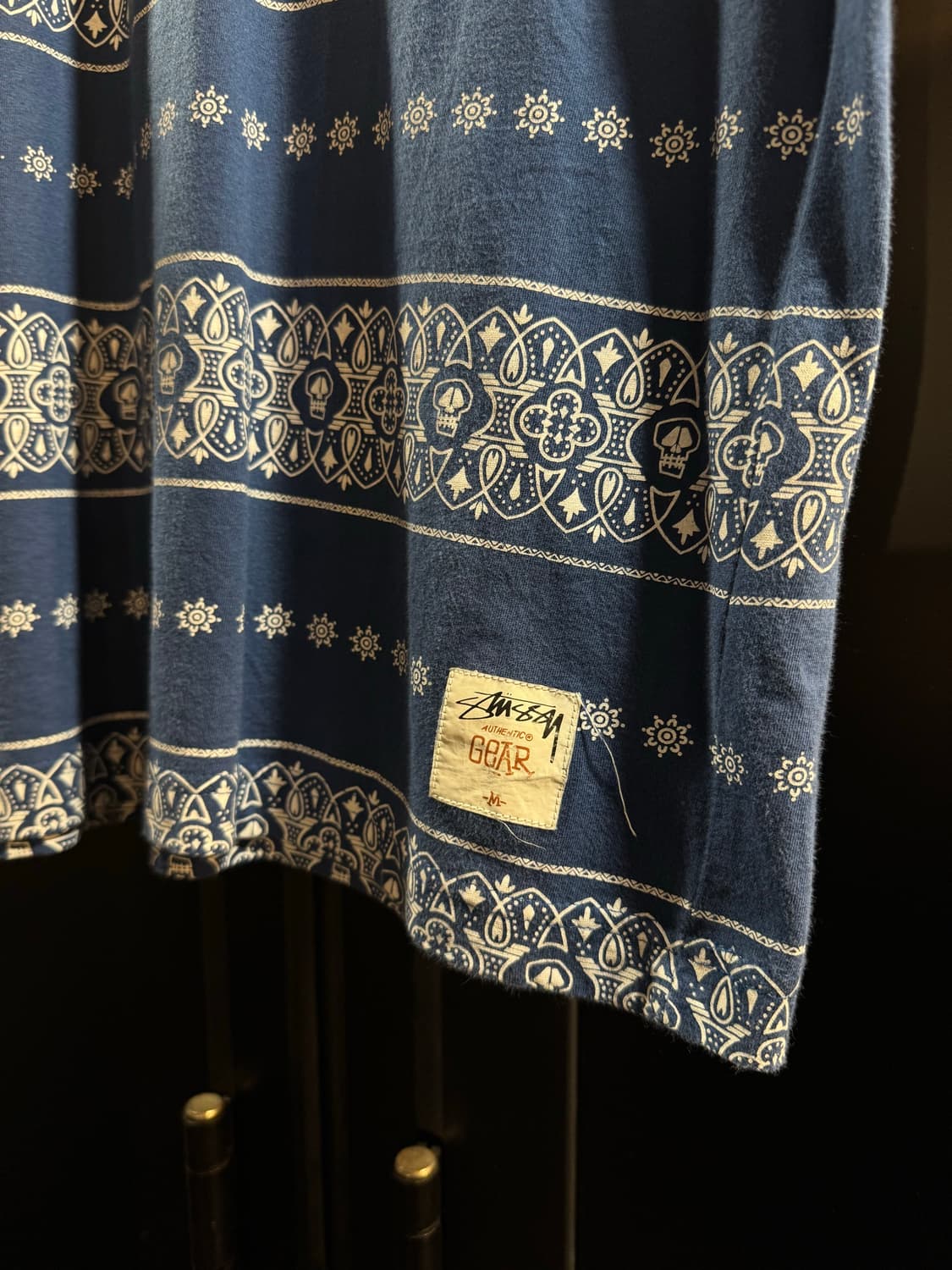 00s Stussy Paisely pattern stripe Tee 상품이미지2