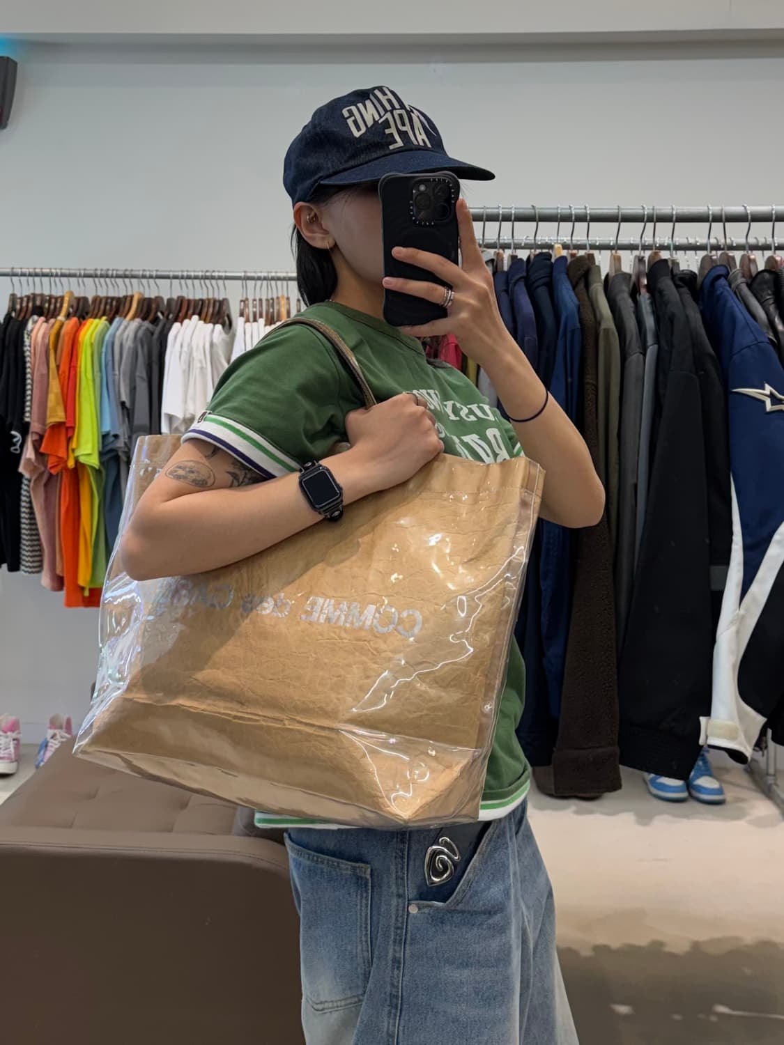 꼼데가르송 PVC 페이퍼 토트백 상품이미지5