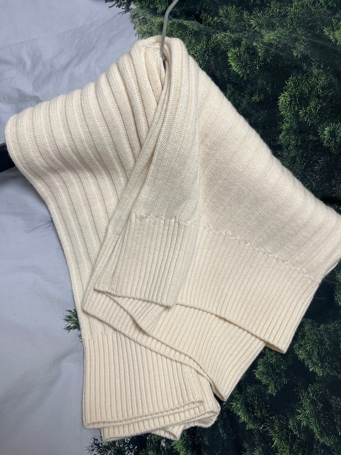 le17septembre 리브드 니트 머플러 세트 상품이미지3