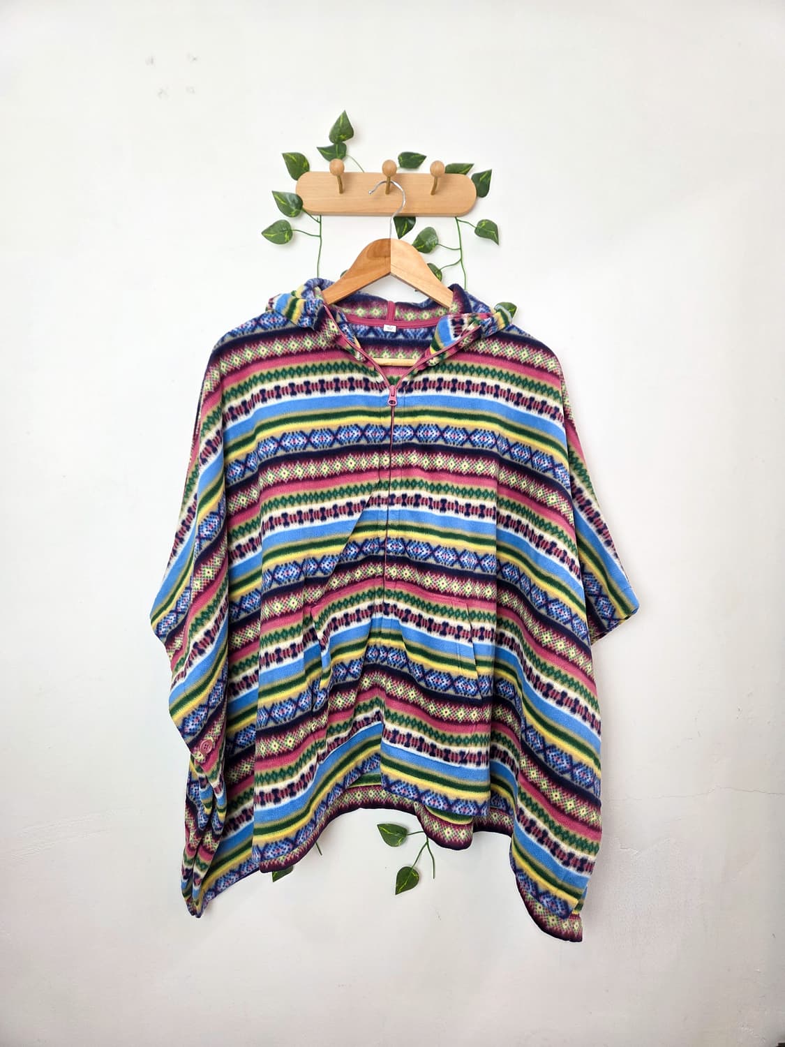 에스닉 판쵸 플리스 자켓 상품이미지1