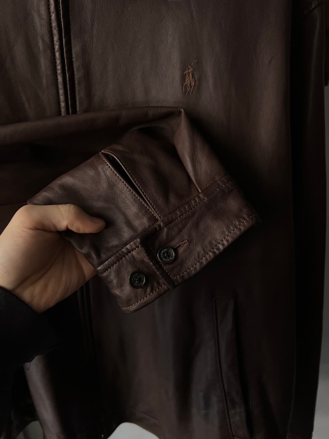 [2XL]폴로 랄프로렌 맥스웰 램스킨 레더자켓 상품이미지6