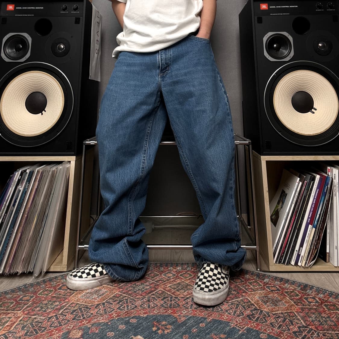 칼하트 가죽탭 데님팬츠 상품이미지2