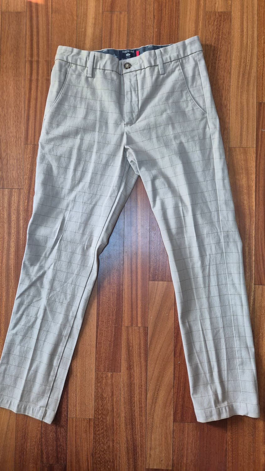 Dockers 체크 패턴 베이지 슬랙스 상품이미지2