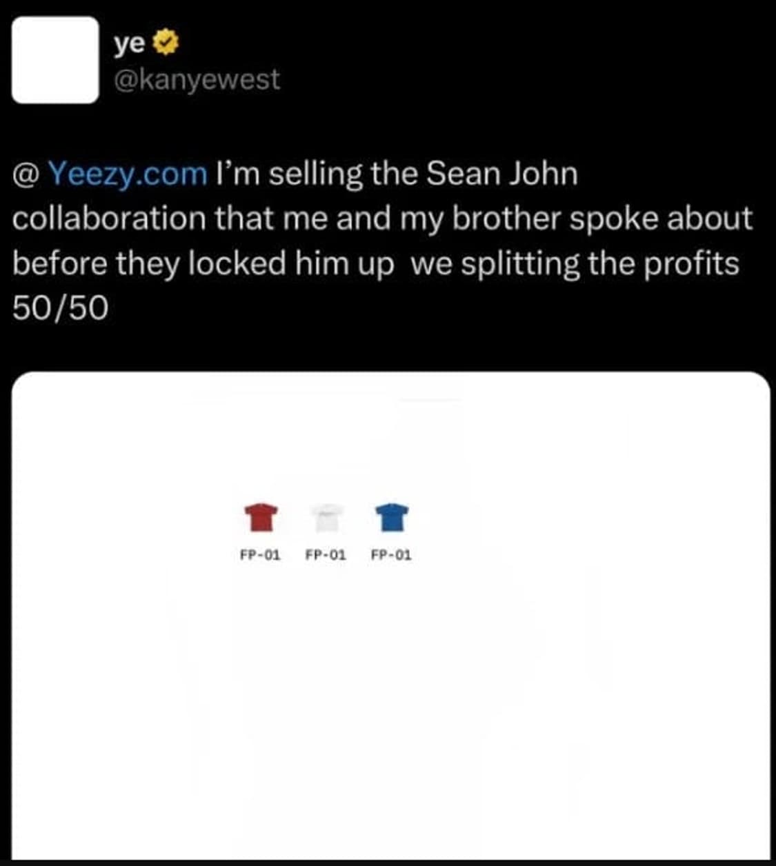 YZY SEAN JOHN 이지션존 티셔츠 3 사이즈 상품이미지7