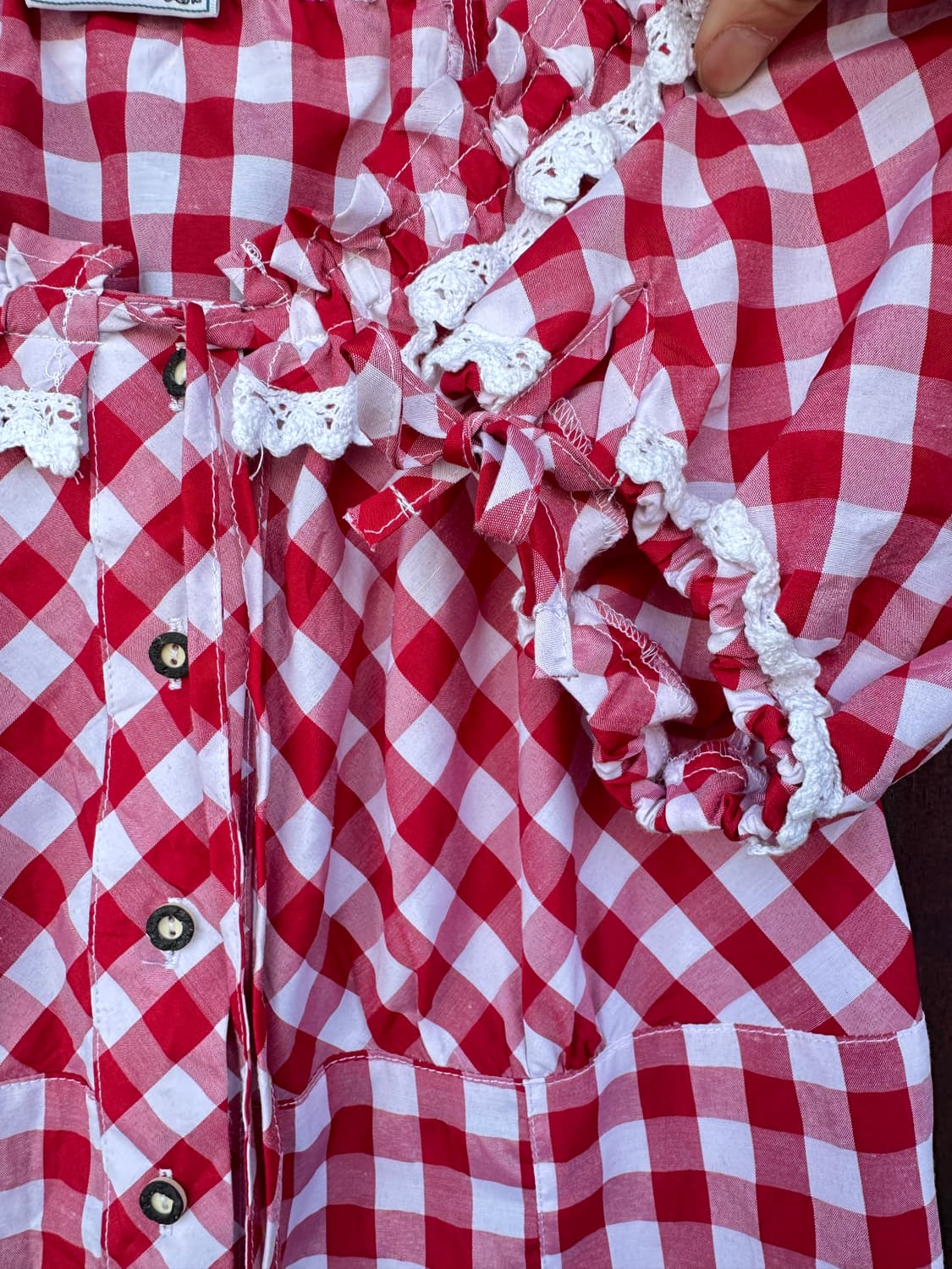 Brandl Tracht 체크 블라우스 상품이미지6