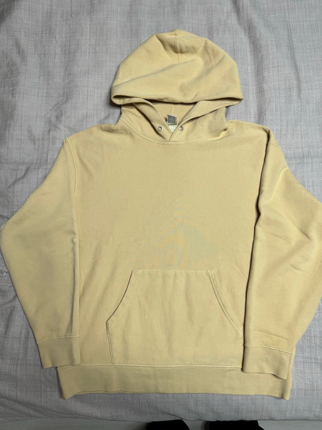 카키스 khakis dyed stock hoodie pale yellow 상품이미지5