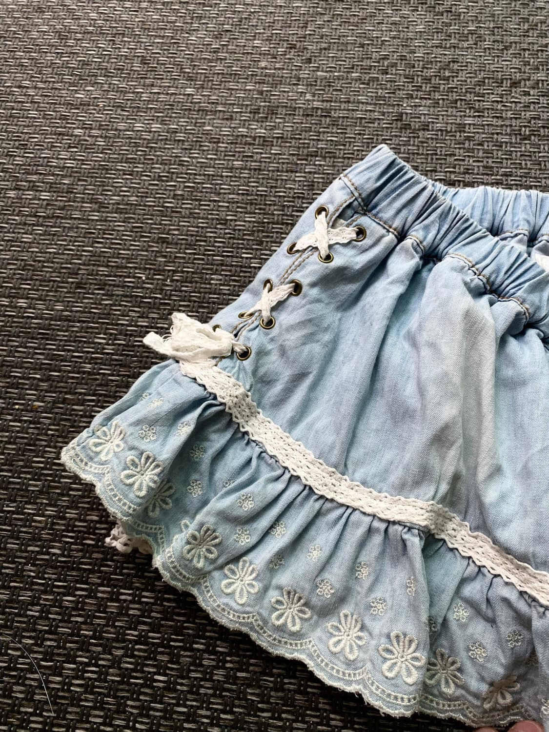  [LIZ LISA] Sky Blue Flowers embroidery  상품이미지3