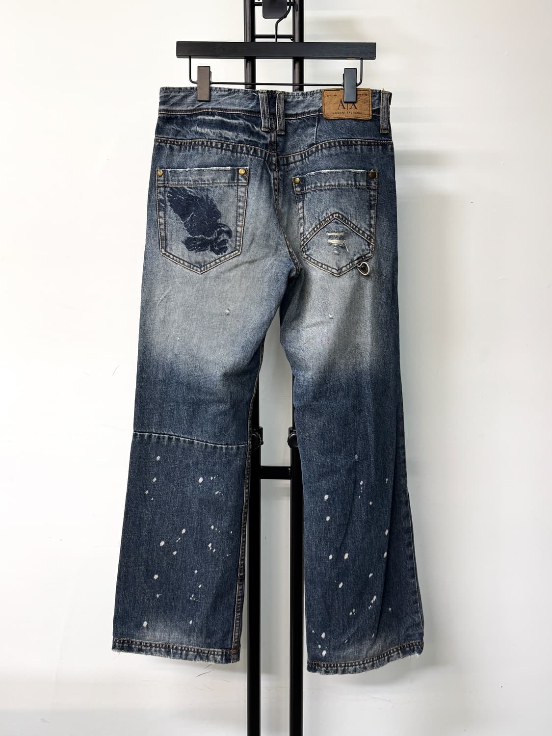 아르마니 익스체인지 이글 엠브로이더드 페인트 데님 상품이미지4