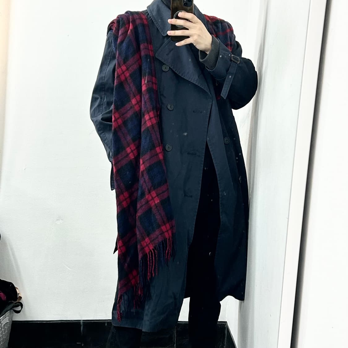 1/OFF Paris 업사이클 우븐 패널 트렌치 코트 상품이미지2