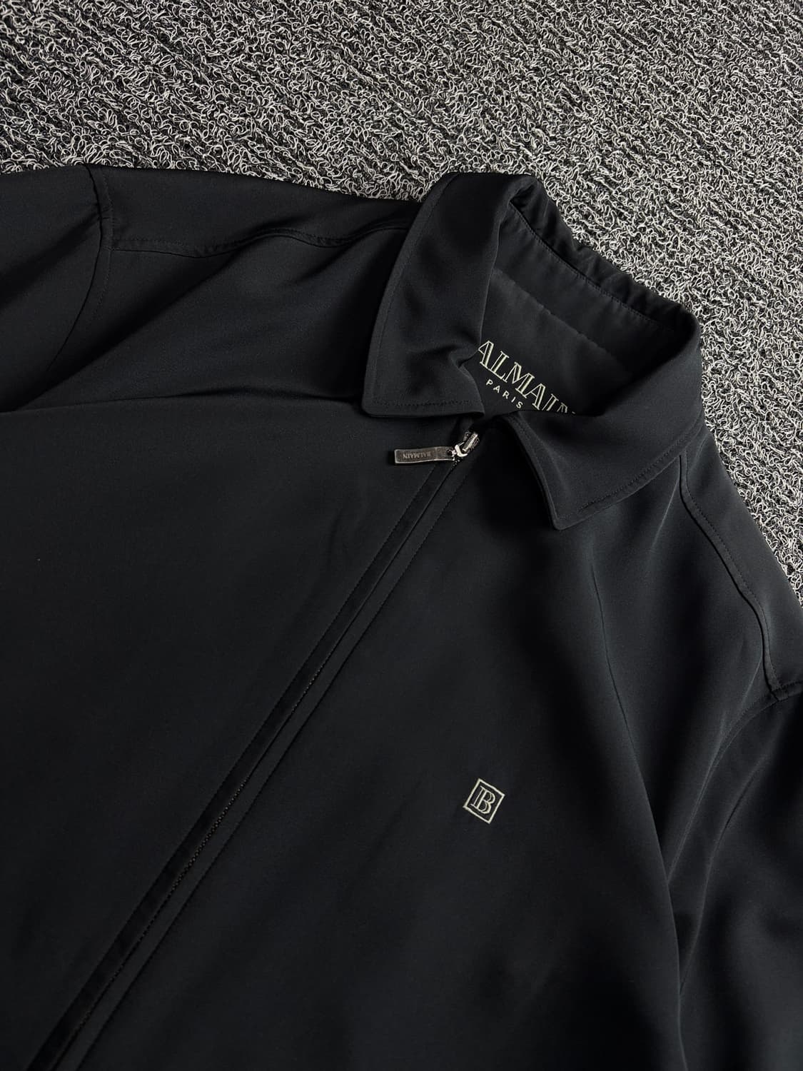 90s 발망 아카이브 블루종 자켓 블랙 3937 상품이미지3