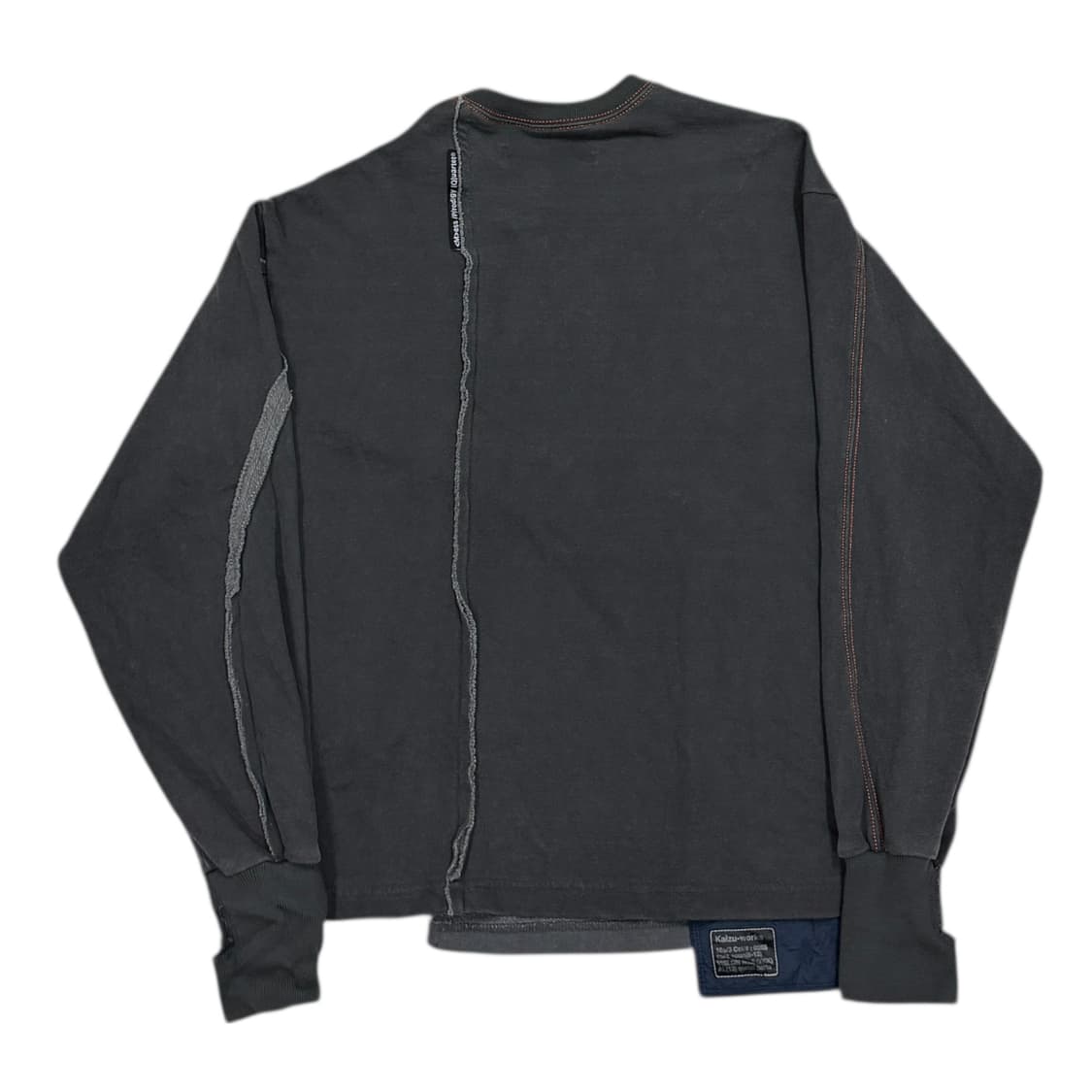 MPQ 피그먼트 워싱 포켓 롱슬리브 맨투맨 그레이 1 상품이미지2