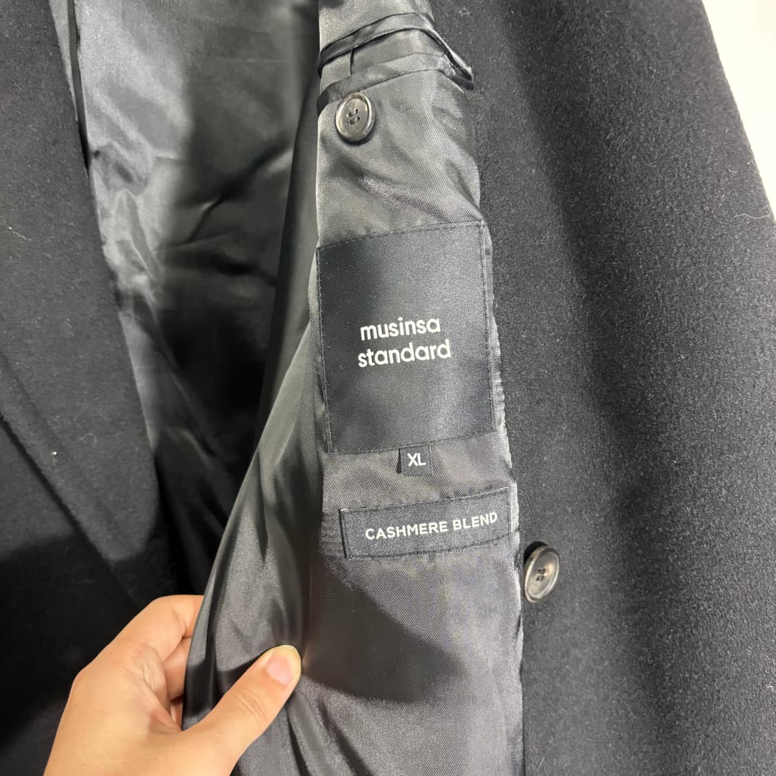 XL 무신사스탠다드 무탠다드 캐시미어블랜드 더블코트 상품이미지4