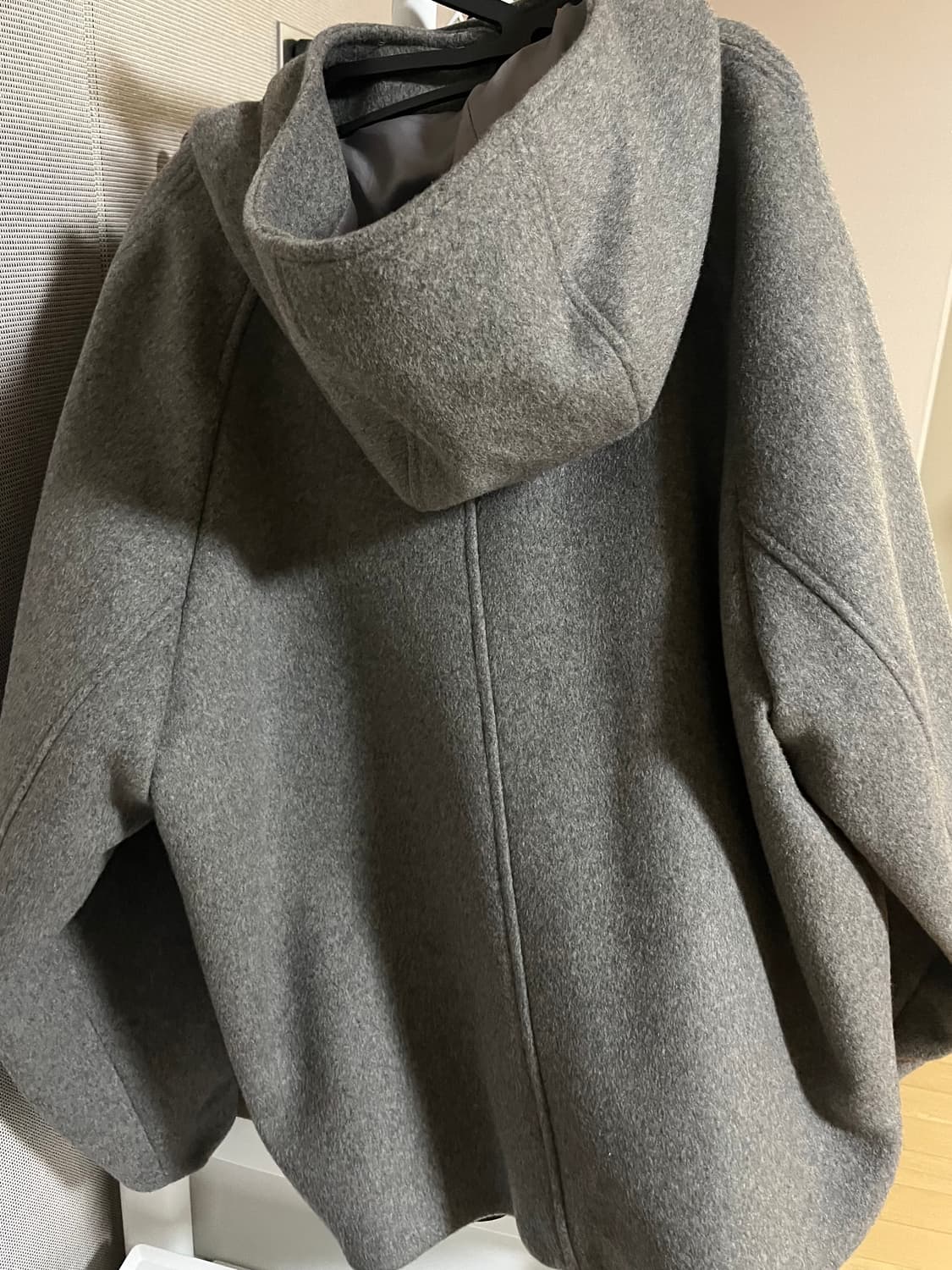 타입서비스 후드 하프 코트 그레이 상품이미지3