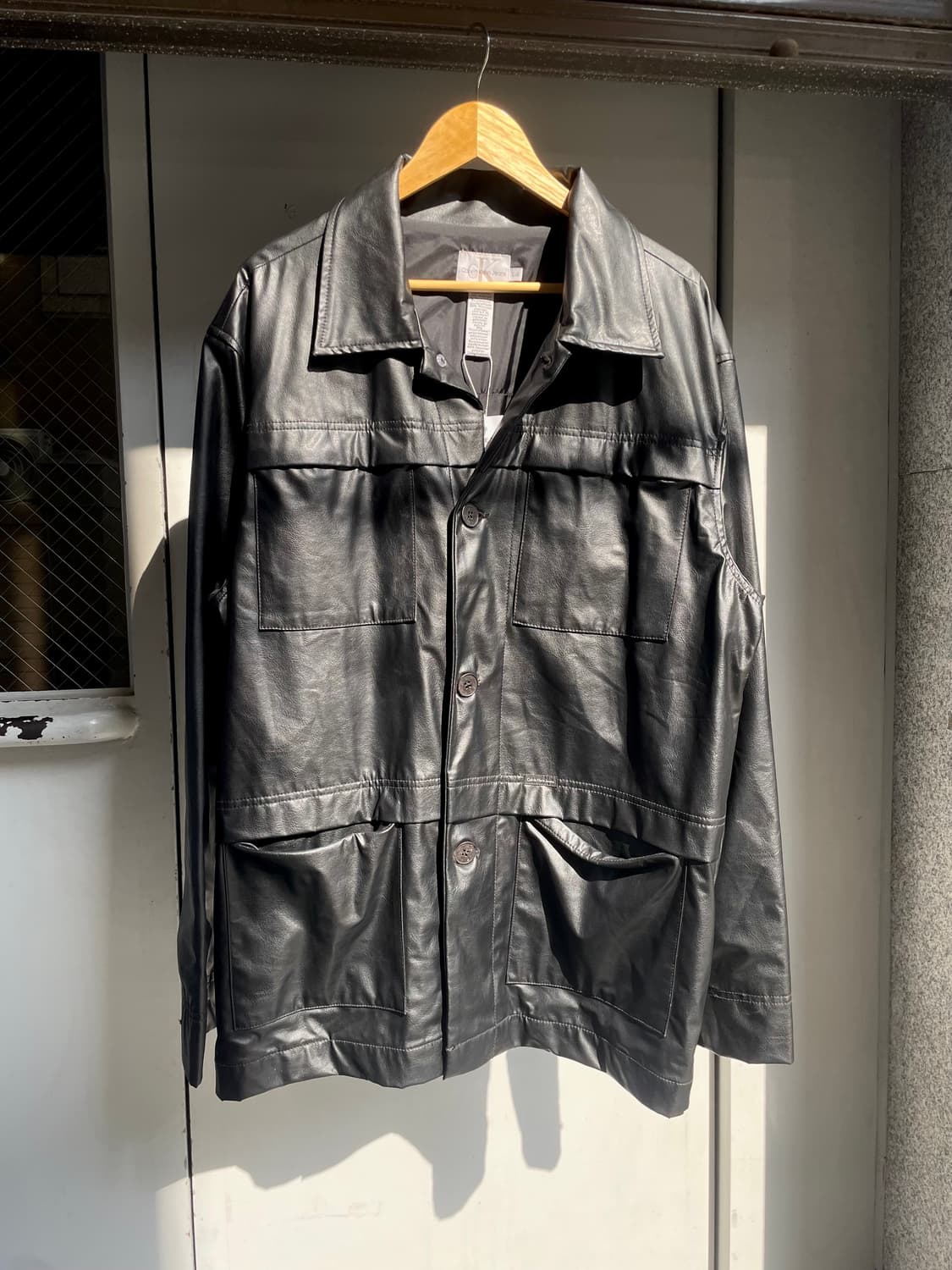 켈빈 클라인 블랙 레더 카코트  상품이미지2