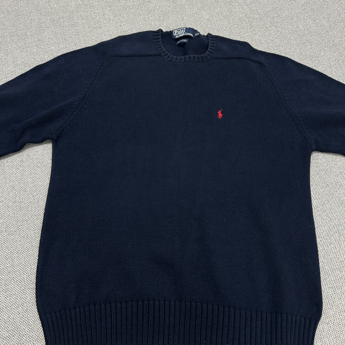 폴로 일경물산 네이비 코튼니트(105) 상품이미지6