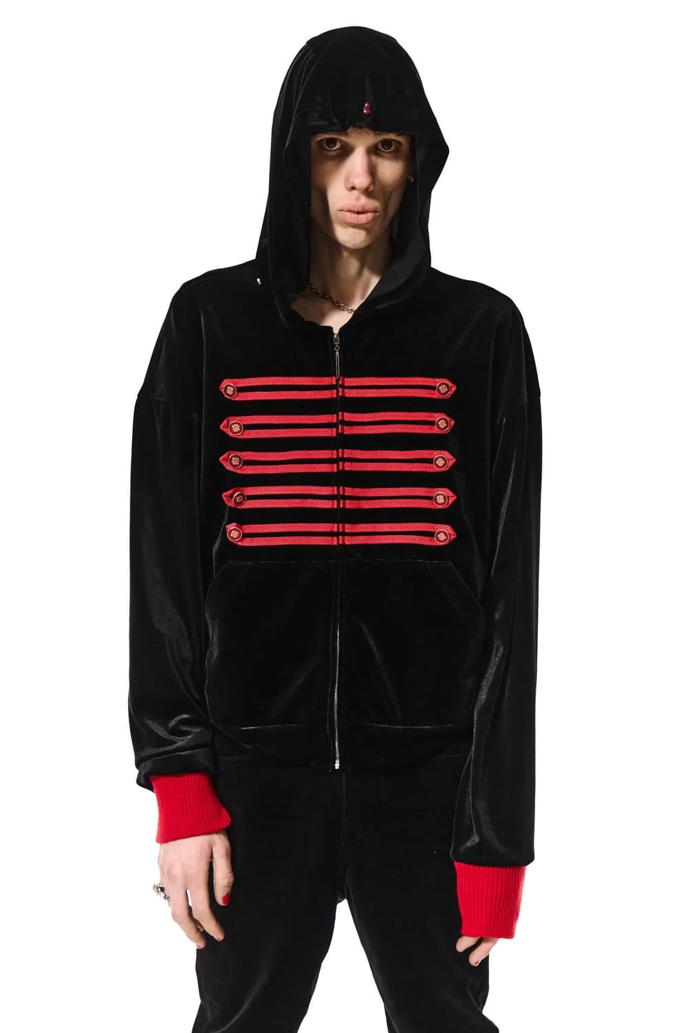 파벨 마즈코 나폴레옹 벨벳 크롭 후드집업 브레드  상품이미지4