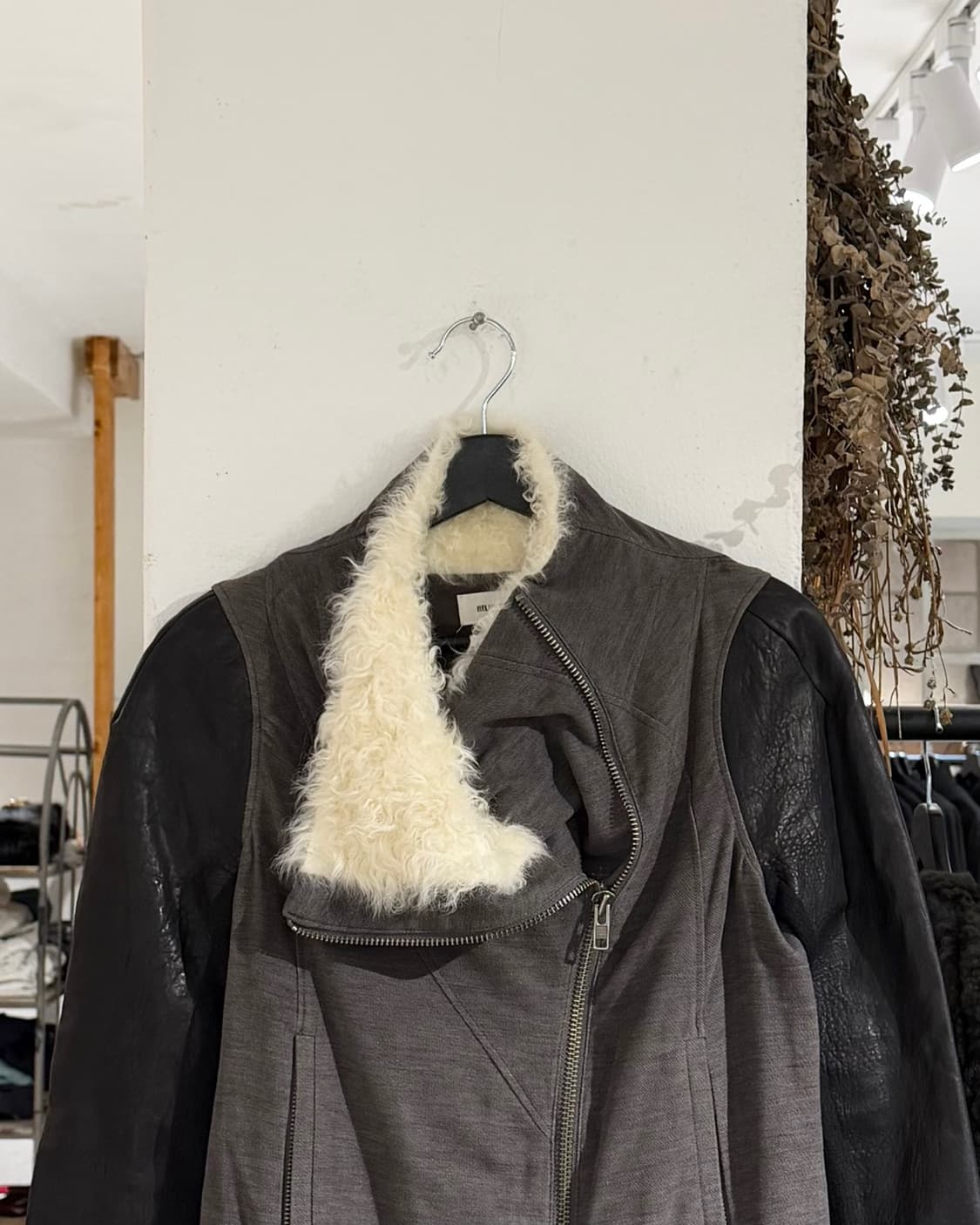 헬무트랭 그레이 램스킨 레더 시어링 퍼 자켓 상품이미지4