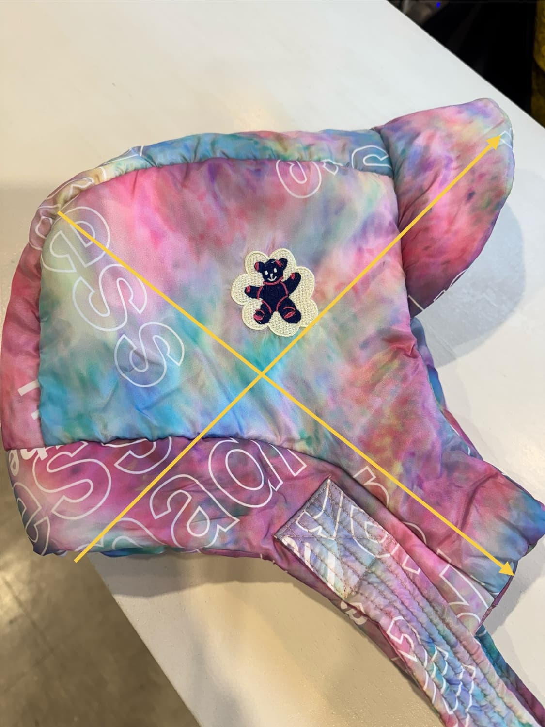 타이다이 프린트 패딩후드 상품이미지2