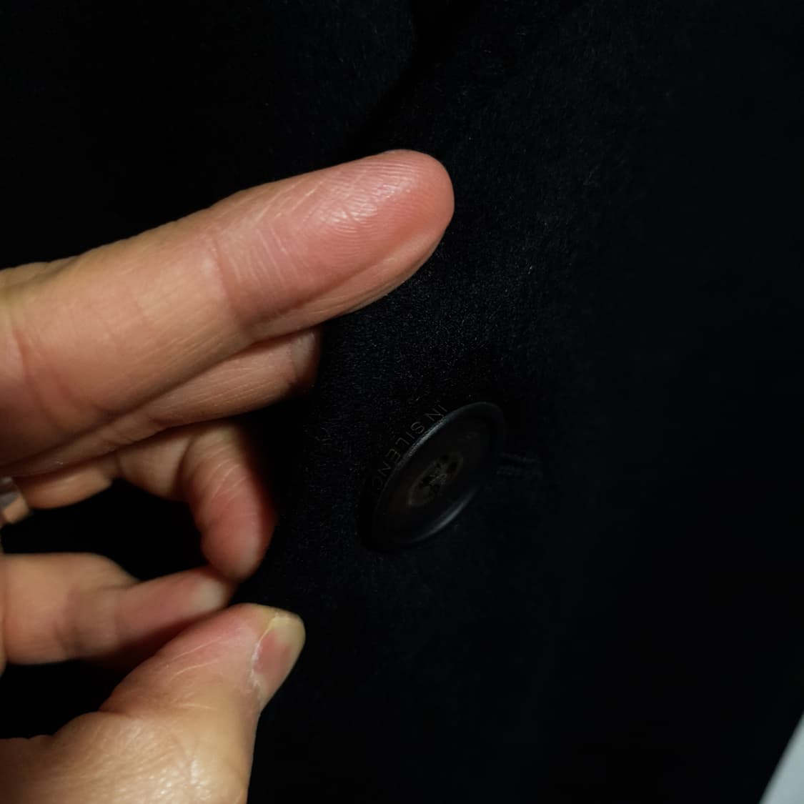 실측 XL) 인사일런스 X 분트 싱글 울 캐시미어 블렌드 코트 자켓 블랙 상품이미지4