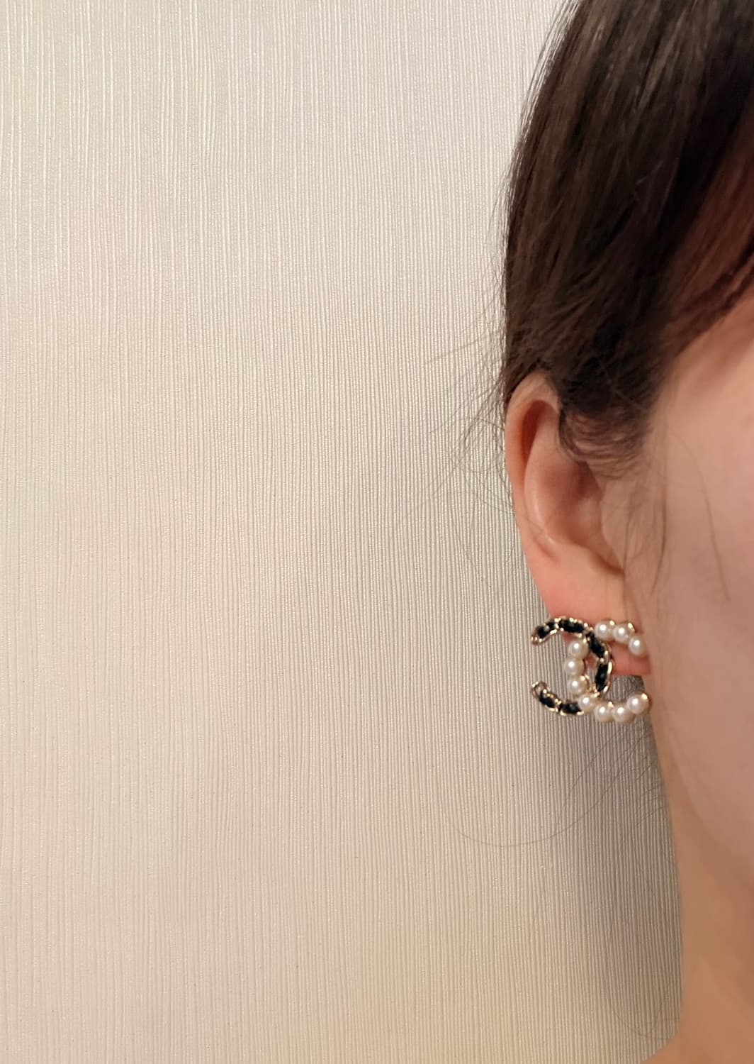 샤넬 가죽체인&진주 CC로고 귀걸이 업사이클링 상품이미지8