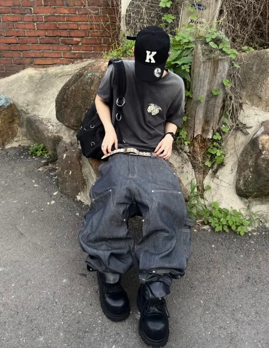 [OS] 카미엔 x 코인 서울 K로고 볼캡 블랙 상품이미지2