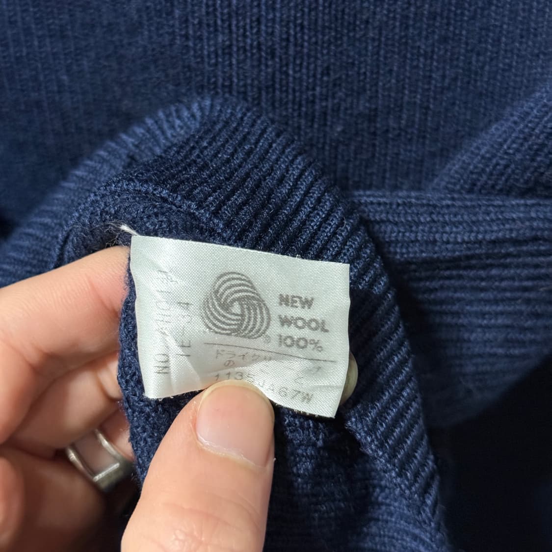 라코스테 울 100% 더블포켓 골지 가디건 상품이미지7