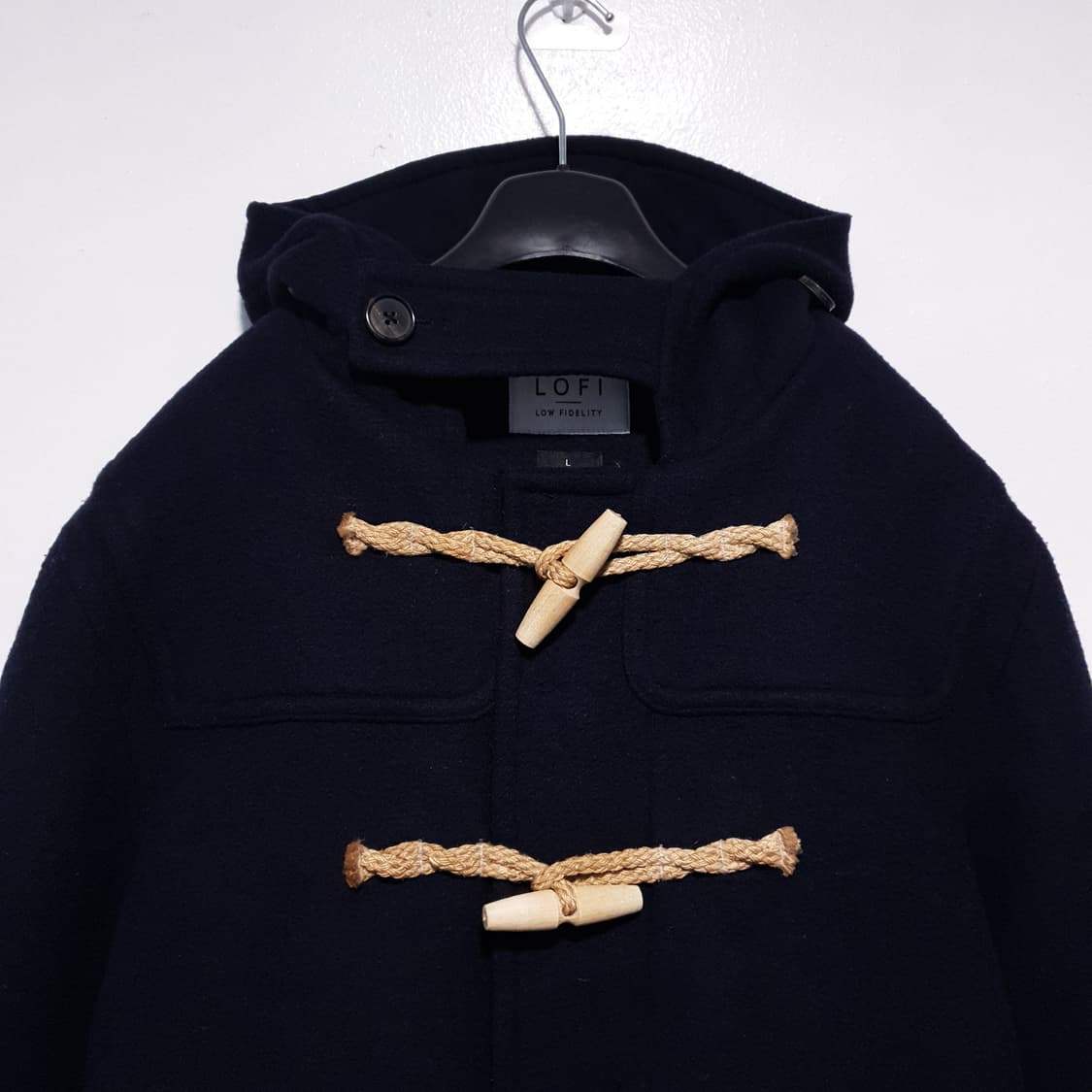 LOFI 로파이 오버핏 스테디 더플 후드 떡볶이 코트 자켓 네이비 L 상품이미지3
