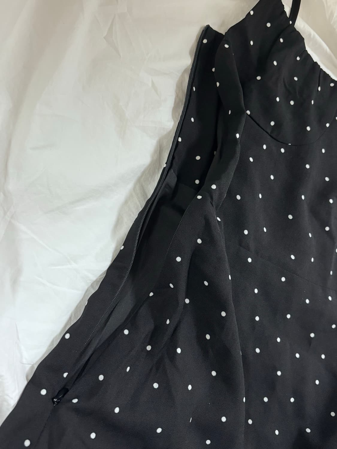 도트 나시 롱 원피스+시스루 가디건 세트 상품이미지4