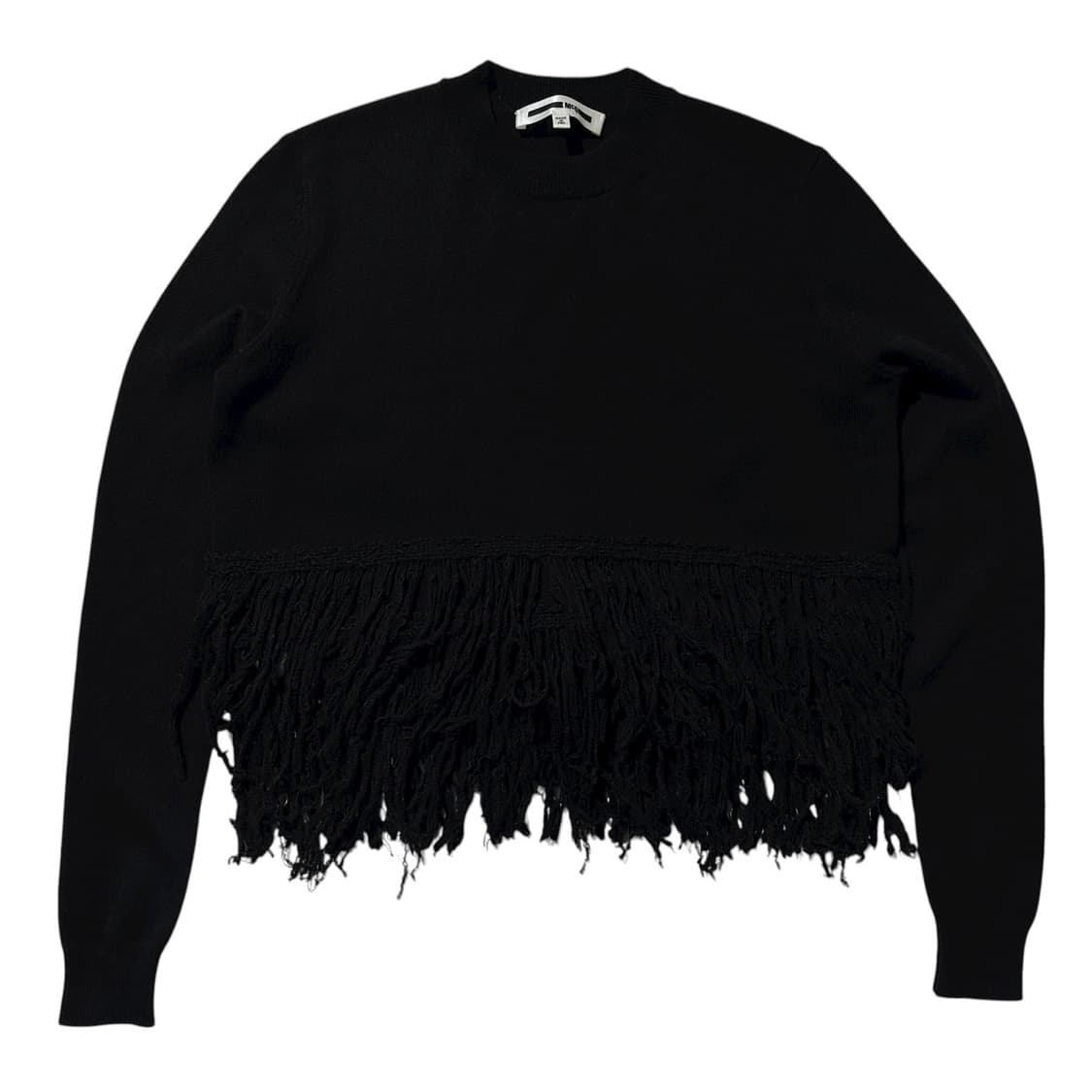 (매장판) 알렉산더 맥퀸 Mcq 프린지 크롭 니트 블랙 상품이미지1