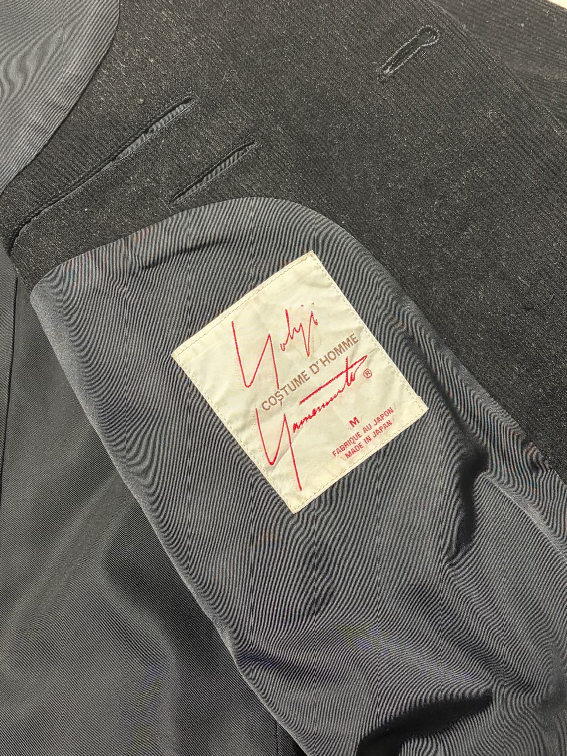 요지 야마모토 코스튬 디옴므 벨벳 자켓 상품이미지2