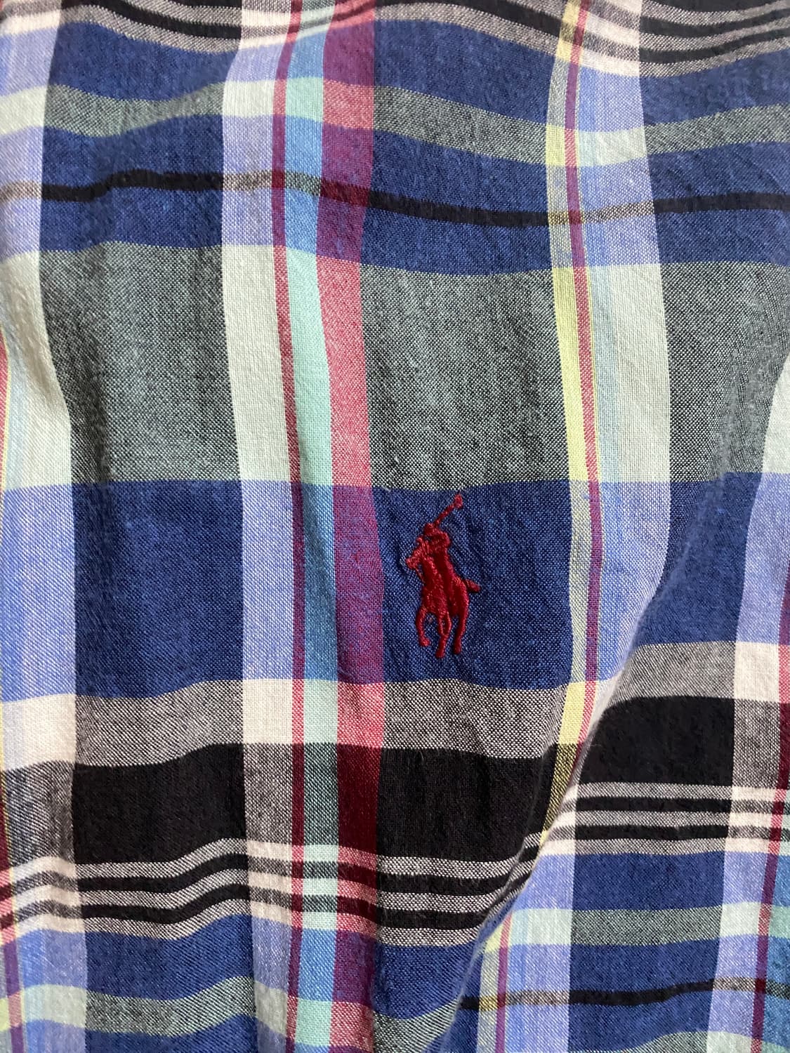 랄프로렌 여름용 남성 체크 셔츠 105 상품이미지3