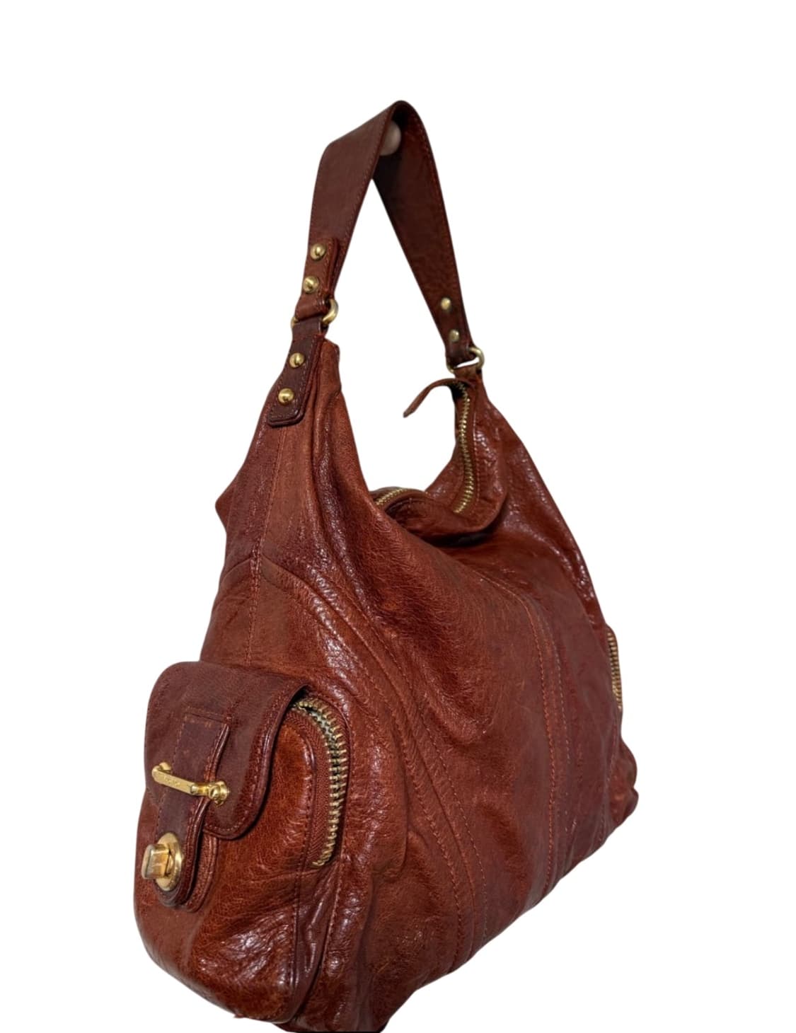 빈티지 소가죽 숄더백 레드 상품이미지2