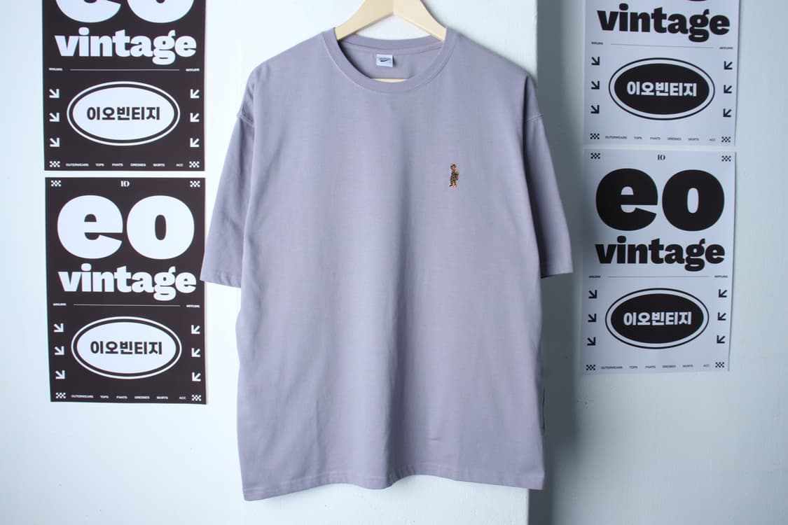 (L-XL) 파르티멘토 반팔 티셔츠 오버핏 퍼플 올드스쿨-H32576 상품이미지2
