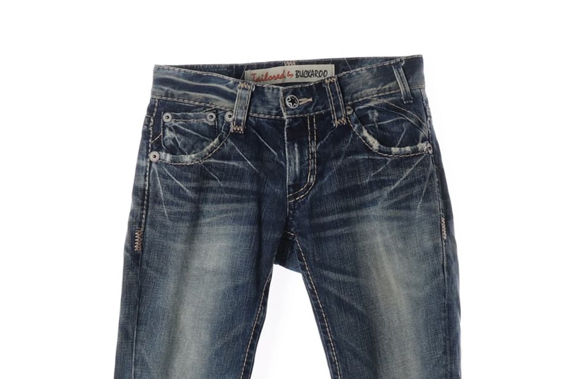 버커루 헤비 워싱 디스트로이드 부츠컷 데님 상품이미지3