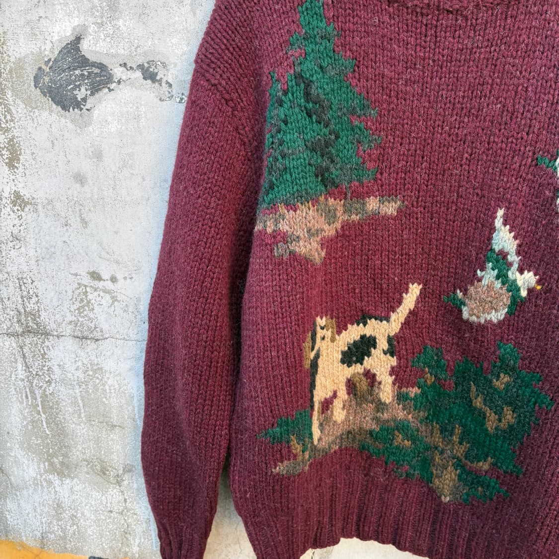 Polo 90s 폴로 도그 강아지 울 핸드 니트 상품이미지6