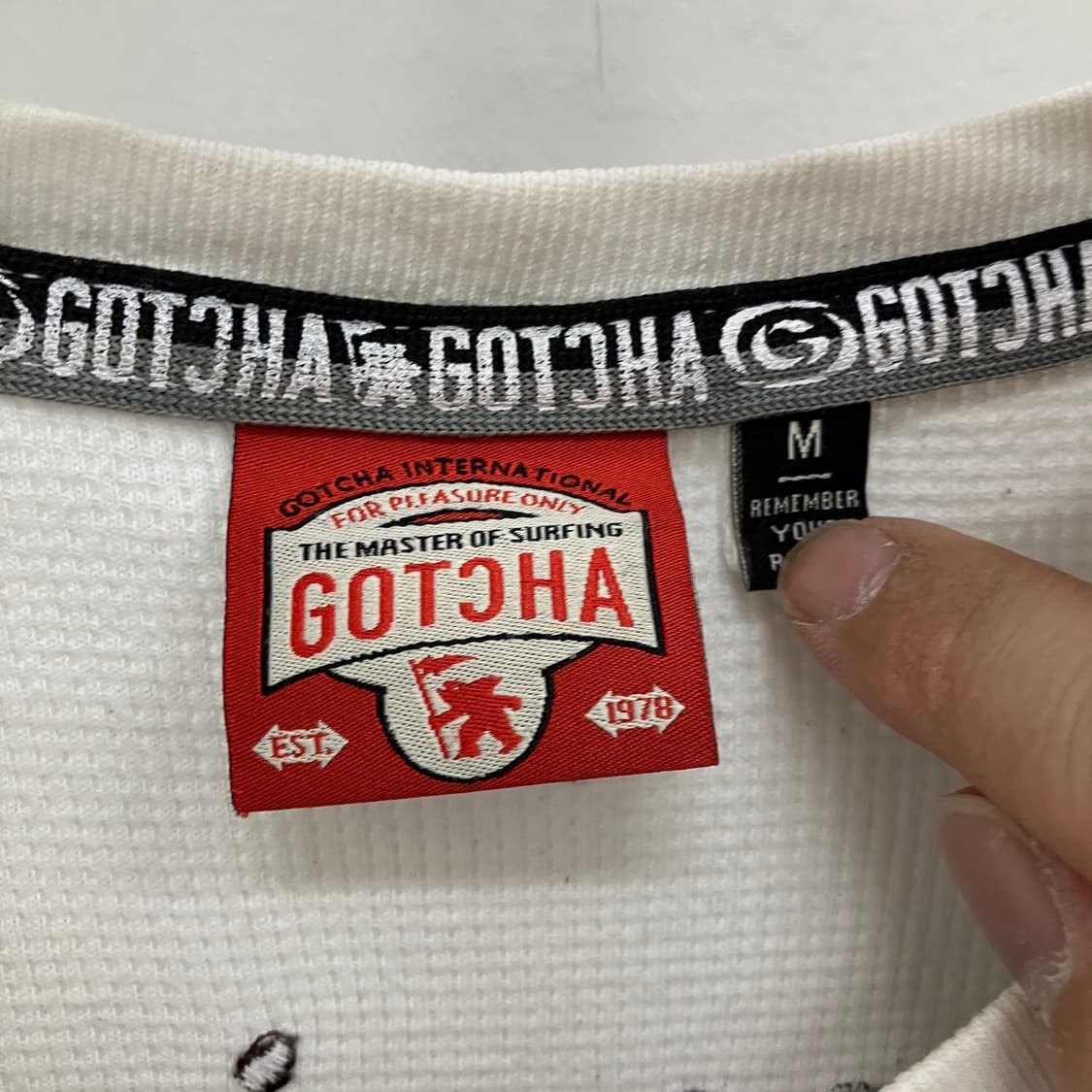 GOTCHA 갓챠 나바호 흰색 와플 긴팔티 상품이미지6