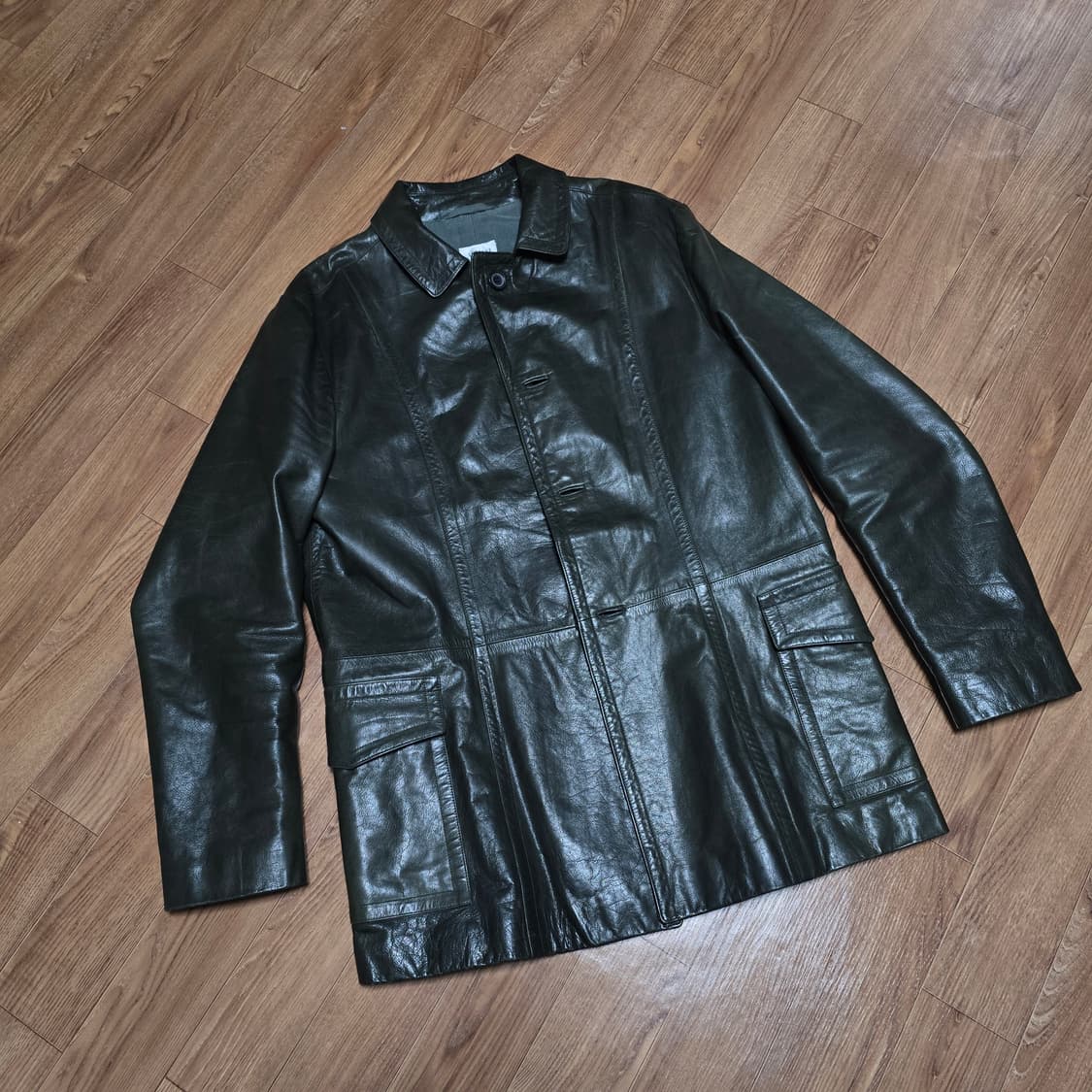 아르마니 카키 가죽자켓 105 상품이미지2