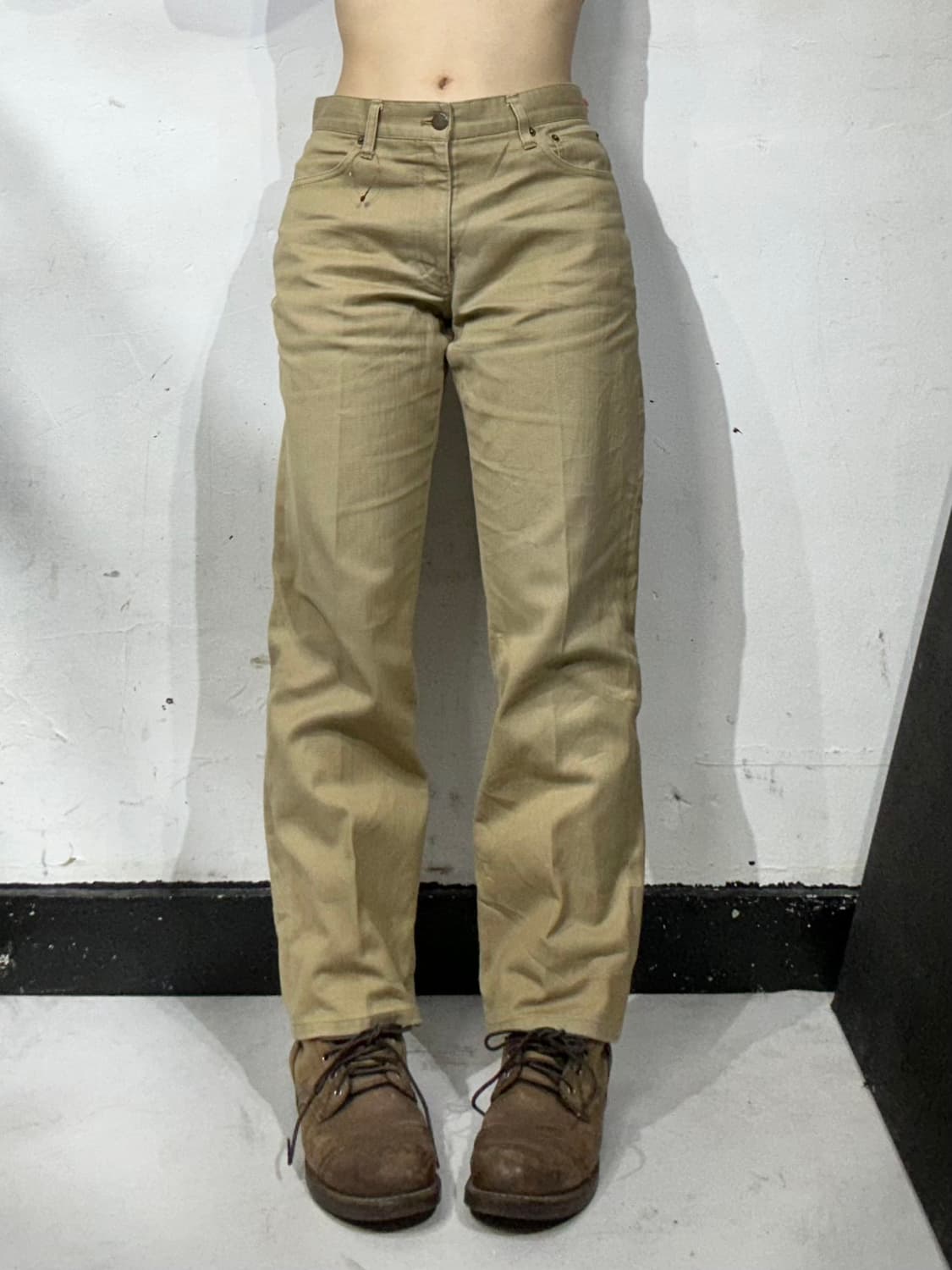 일본 빈티지 타케오 베이지 워싱 워크 데님 팬츠  상품이미지2