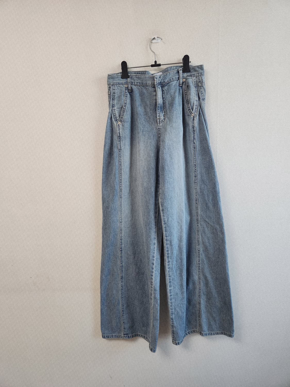 브론즈 와이드 데님 팬츠 M 벌룬핏 상품이미지1