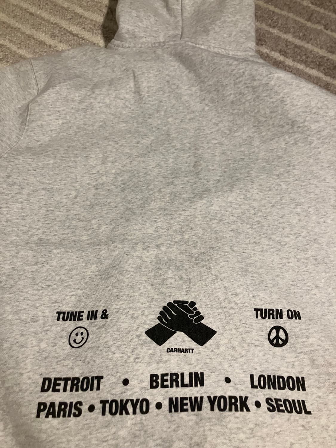 칼하트wip 아이보리 후드티 m 상품이미지4