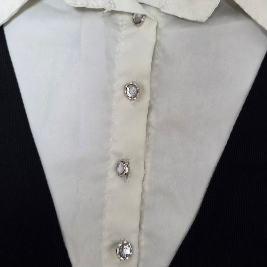 공겜여주st 블랙x화이트 셔츠슬림원피스 상품이미지3