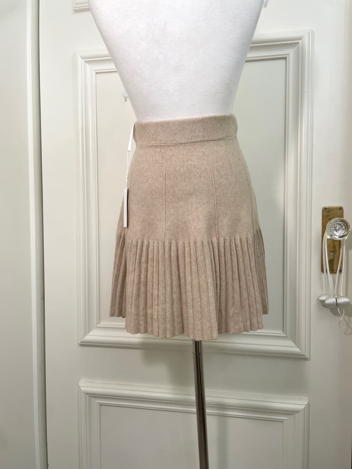 beige pleats point basic mini banding sk 상품이미지4