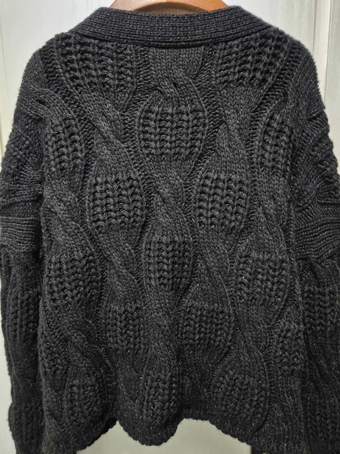 블랙 케이블 니트 가디건 상품이미지9