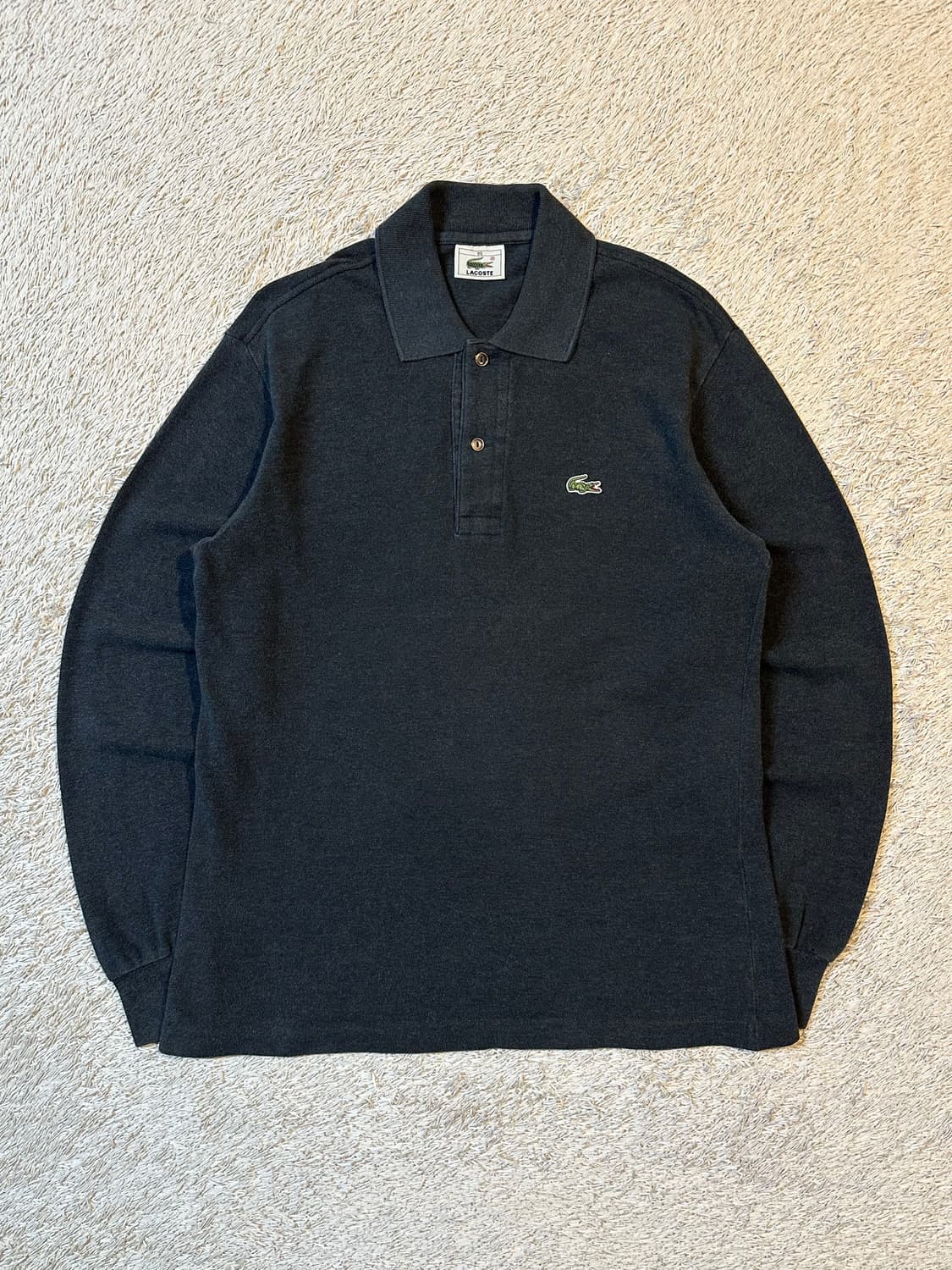 라코스테 LACOSTE 스몰로고 PK 긴팔 카라티 차콜 상품이미지1