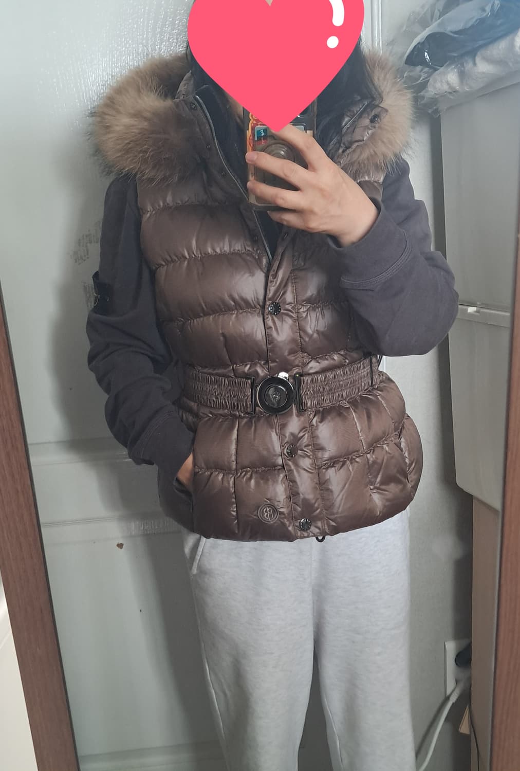 Poivre Blanc 쁘아블랑 덕다운 패딩 베스트 여성 패딩 조끼 M( 상품이미지10